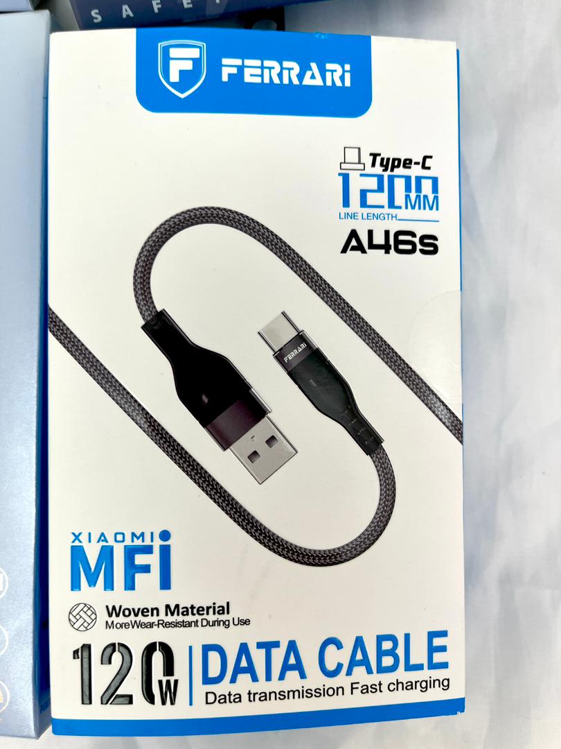 کابل شارژ a46s - 120w - type cفراری-سوپر فست شارژ