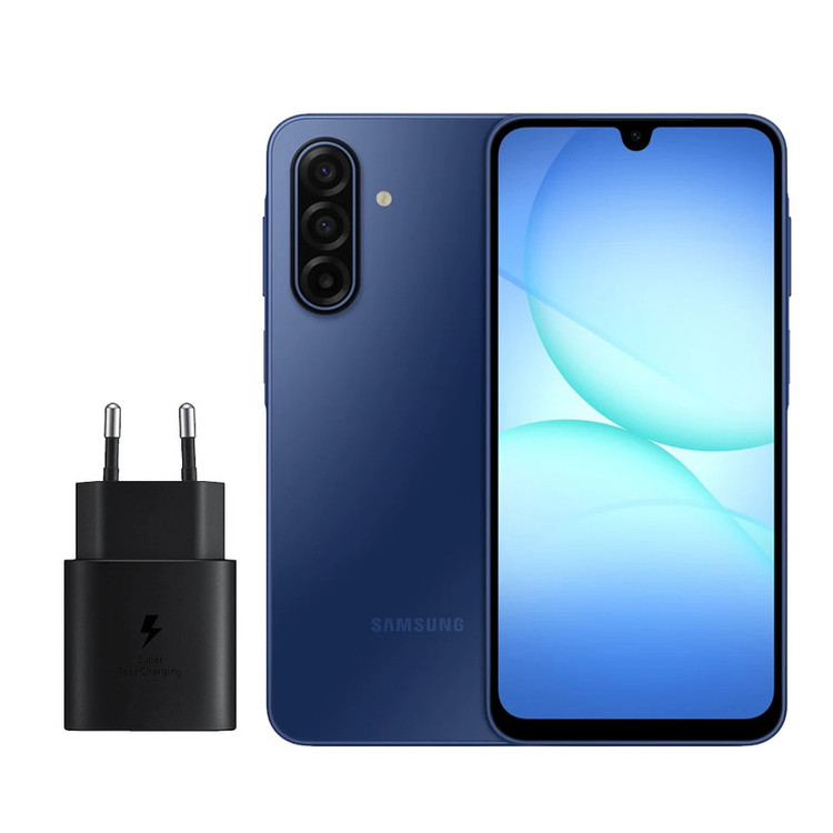 گوشی موبایل سامسونگ مدل Galaxy A17 دو سیم کارت ظرفیت 128 گیگابایت و رم 6 گیگابایت - ویتنام به همراه شارژر 25 وات سامسونگ