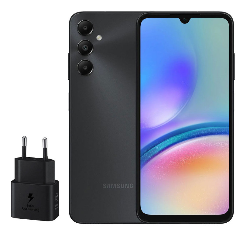 گوشی موبایل سامسونگ مدل Galaxy A05s دو سیم کارت ظرفیت 128 گیگابایت و رم 6 گیگابایت به همراه شارژر 25وات سامسونگ