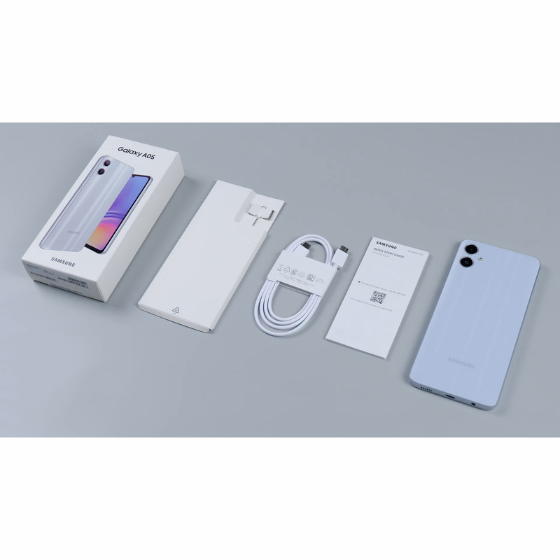 گوشی موبایل سامسونگ مدل Galaxy A05 دو سیم کارت ظرفیت 64 گیگابایت و رم 4 گیگابایت به همراه شارژر 15 وات سامسونگ