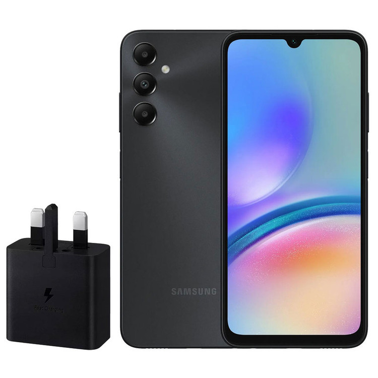 گوشی موبایل سامسونگ مدل Galaxy A05 دو سیم کارت ظرفیت 128 گیگابایت و رم 6 گیگابایت به همراه شارژر 15وات سامسونگ