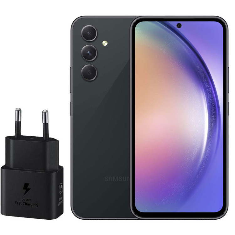 گوشی موبایل سامسونگ مدل Galaxy A54 5G دو سیم کارت ظرفیت 256 گیگابایت و رم 8 گیگابایت به همراه شارژر 25وات سامسونگ