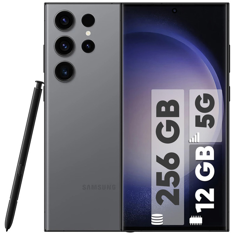 گوشی موبایل سامسونگ مدل Galaxy S23 Ultra دو سیم کارت ظرفیت 256 گیگابایت و رم 12 گیگابایت به همراه شارژر 45 وات سامسونگ
