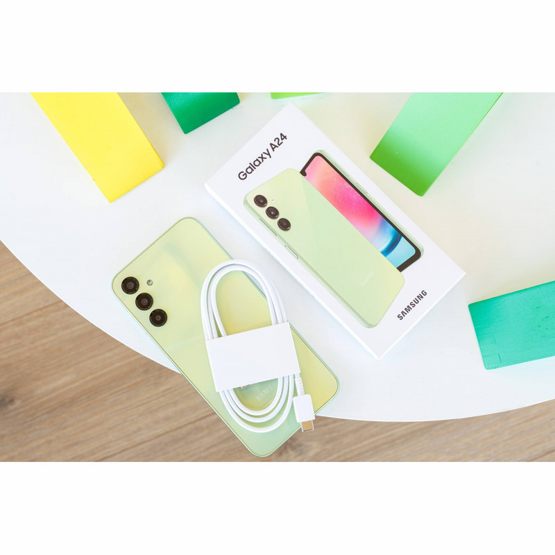 گوشی موبایل سامسونگ مدل Galaxy A24 4G دو سیم کارت ظرفیت 128 گیگابایت و رم 4 گیگابایت به همراه شارژر سامسونگ