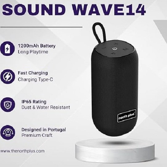 اسپیکر بلوتوثی قابل حمل نورث پلاس مدل NORTH+ SoundWave 14