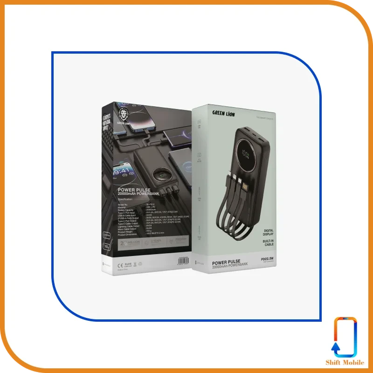 پاور بانک گرين لاين مدل ظرفیت Power Pulse 20000 میلی آمپر ساعت