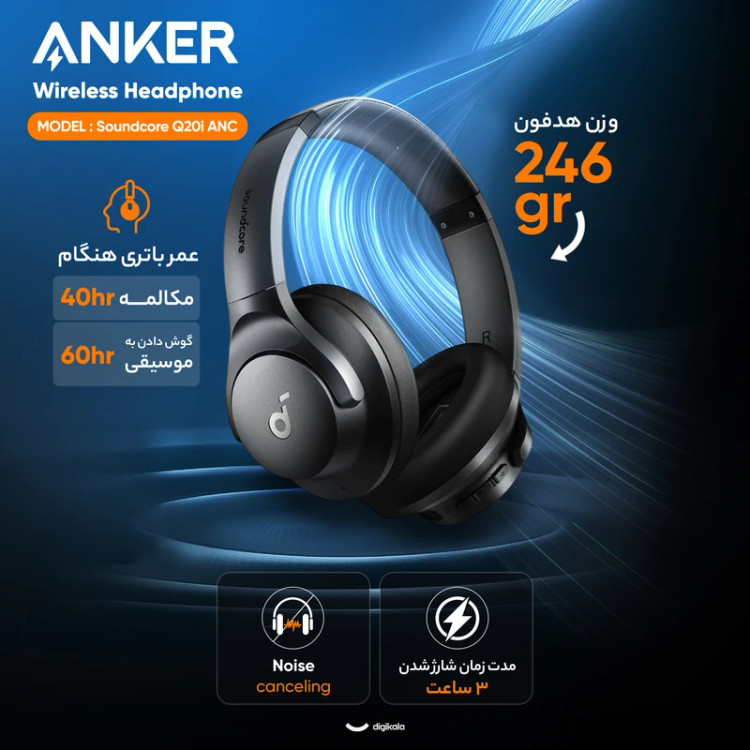 هدفون بی سیم انکر مدل Q20i-با نویز کنسلینگ