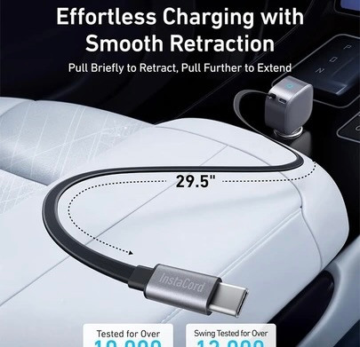 شارژر فندکی انکر مدل A2738 توان ۷۵ وات با دو پورت USB