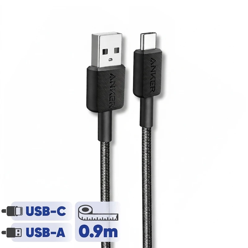 کابل شارژ انکر مدل A81H5 طول ۰.۹ متر فست شارژ ۱۵ وات