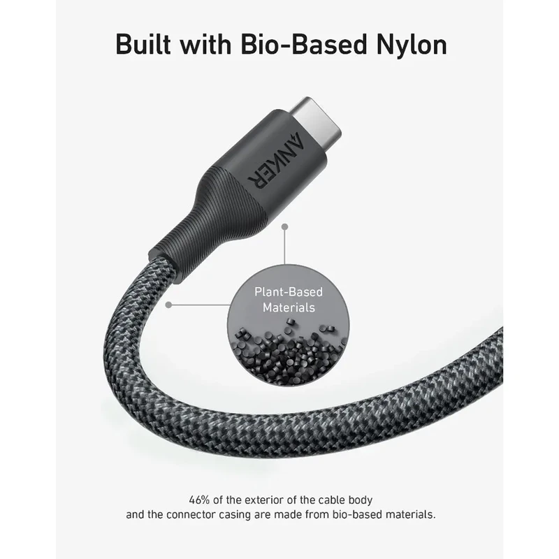 کابل انکر مدل A80F5 طول ۰.۹ متر USB-C به USB-C