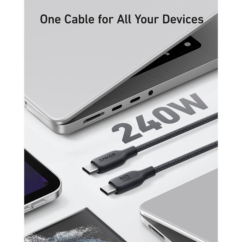 کابل انکر مدل A80F5 طول ۰.۹ متر USB-C به USB-C